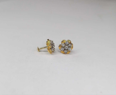 Ganga Jamuni 5 Stone Nose Pin | New Gold Plated Design for Women & Girls
