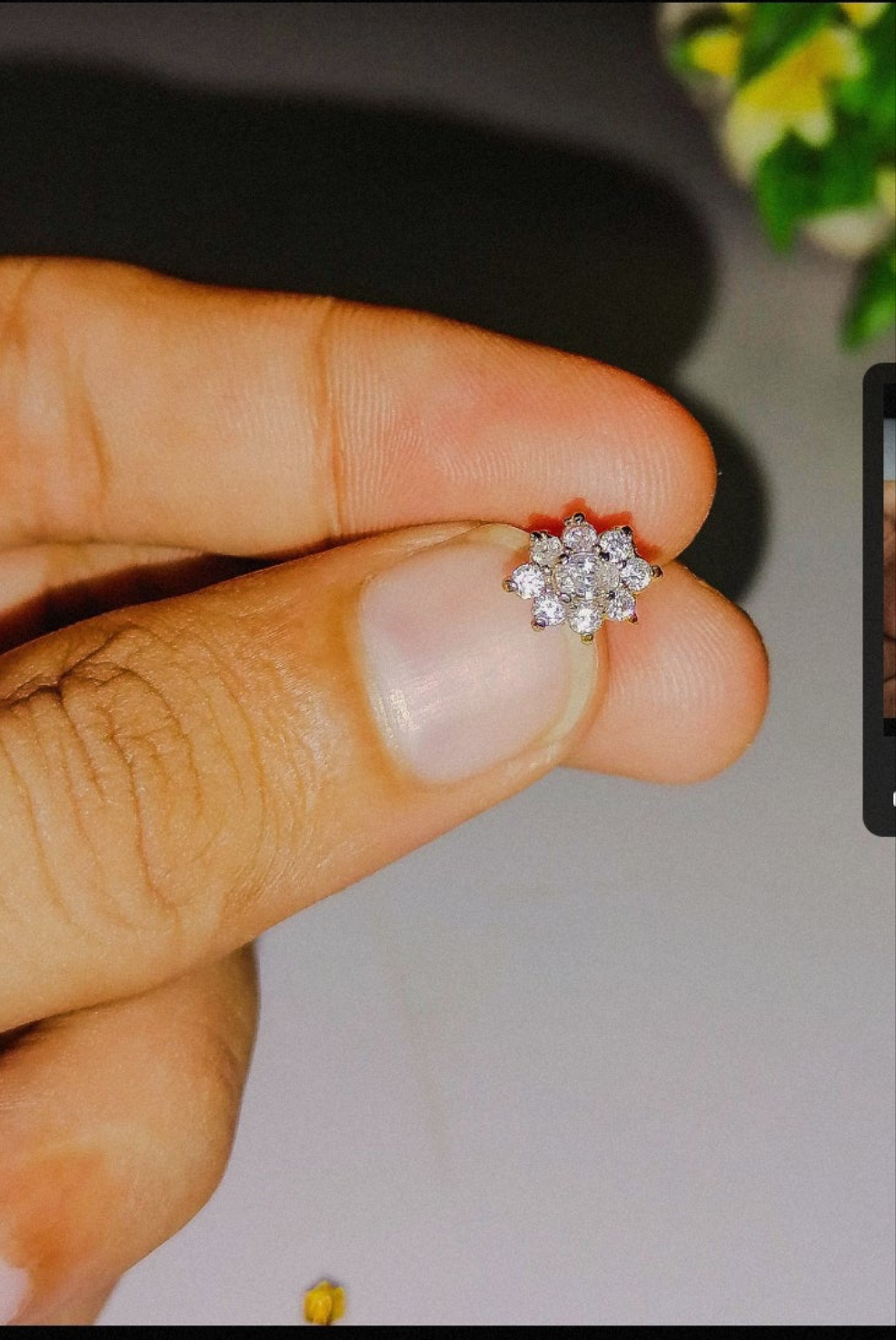 Luxury Gold Plated Diamond Nose Pin | Elegant  Jewelry for Weddings & Formal Events