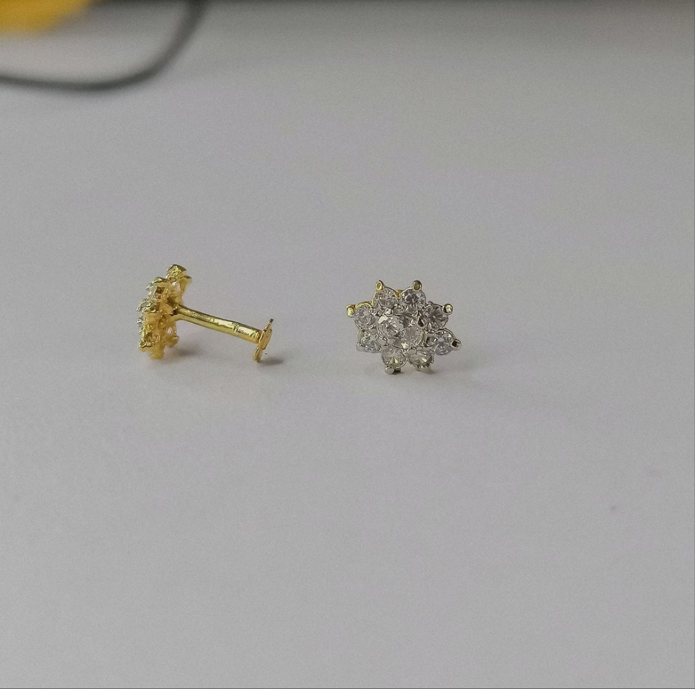 Luxury Gold Plated Diamond Earrings | Elegant Jewelry for Women | Perfect for Weddings & Formal Events