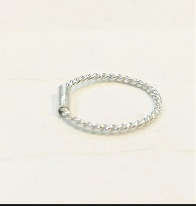 Silver Rope Nose Hoop & Hoop Earrings | Tiny Twist Wire Nose Ring