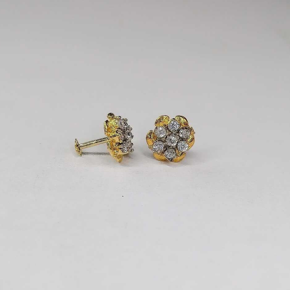 Ganga Jamuni 5 Stone Nose Pin | New Gold Plated Design for Women & Girls
