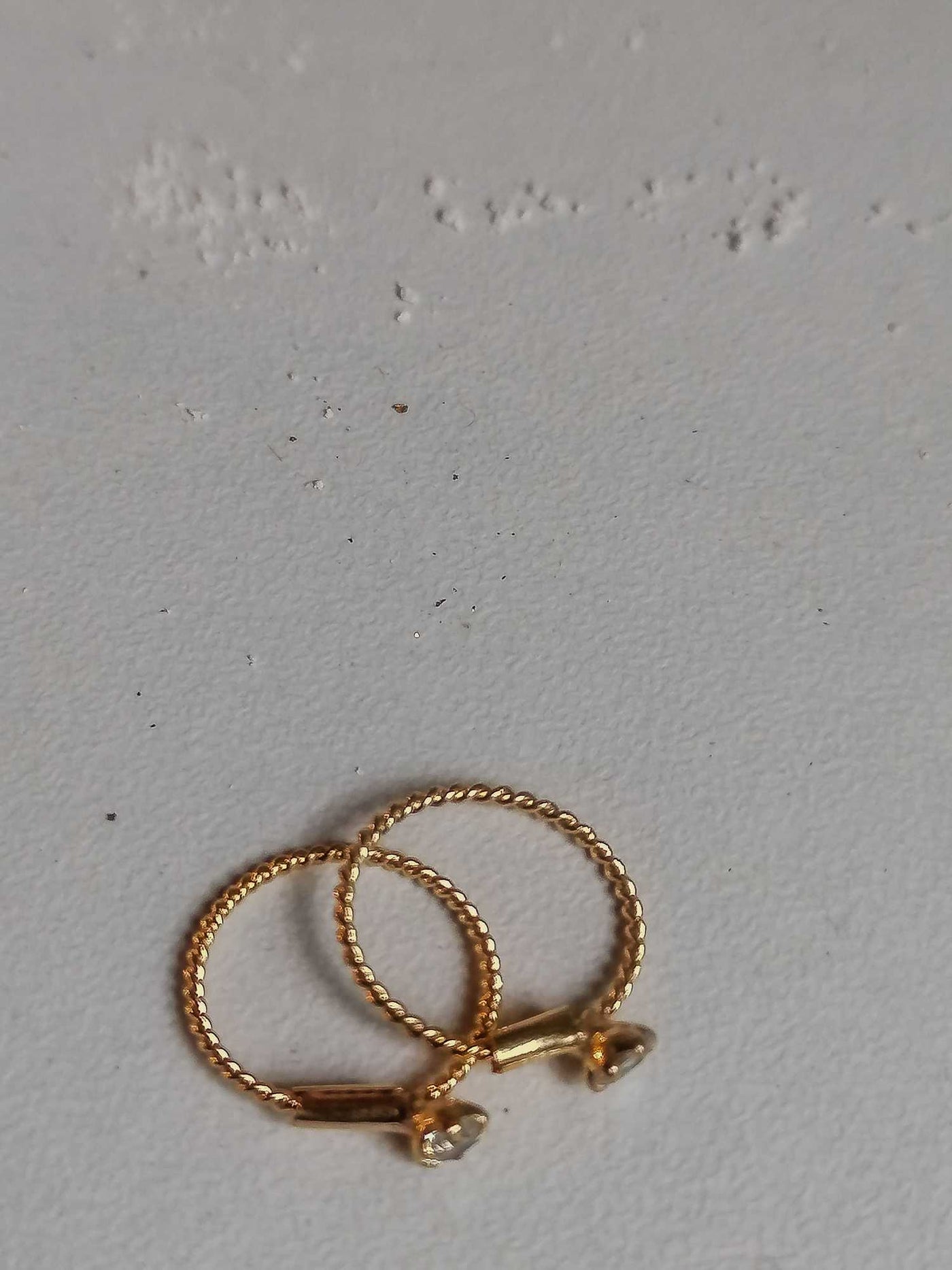 Golden Curly Stone Hoop Earrings | Lightweight Multi-Use Daily Wear Jewelry for Women