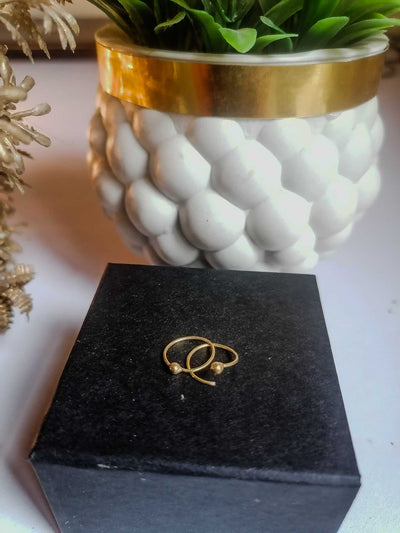 Classic Golden Ball Hoop | Lightweight Earring & Nose Ring for Women & Girls