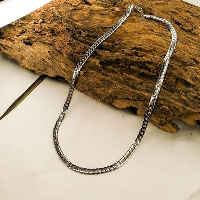 925 Sterling Silver classic Chain Necklace For Men 20 inchs.