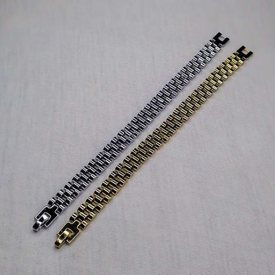 Silver Golden Rolex Bracelet With Stainless Steel For Men