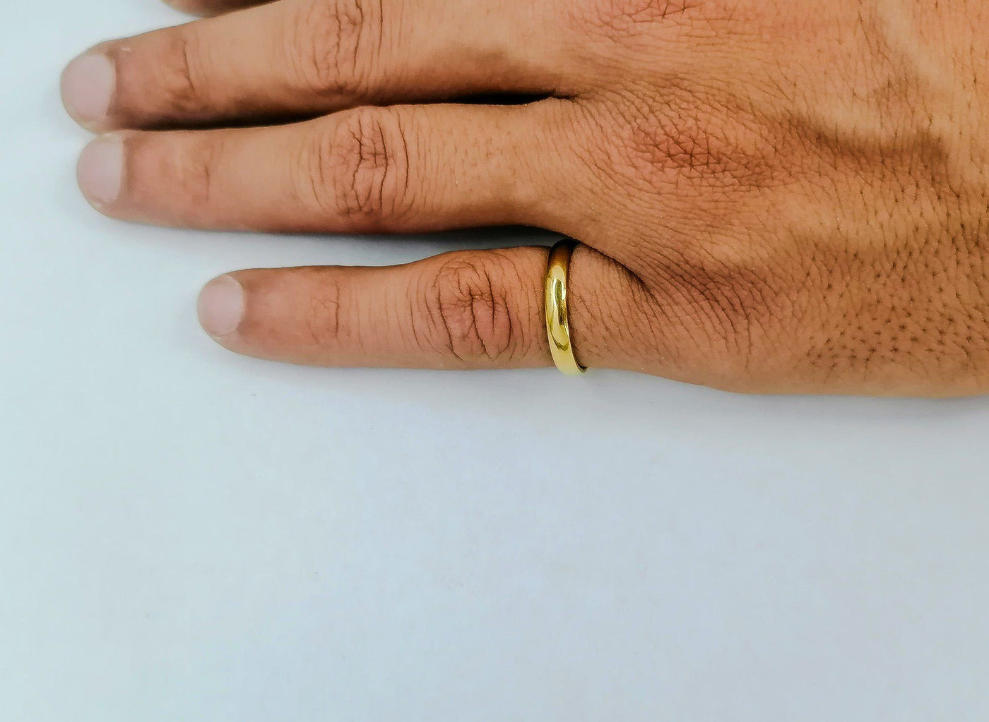 Silver Golden Stainless Steel Ring For Daily Wear