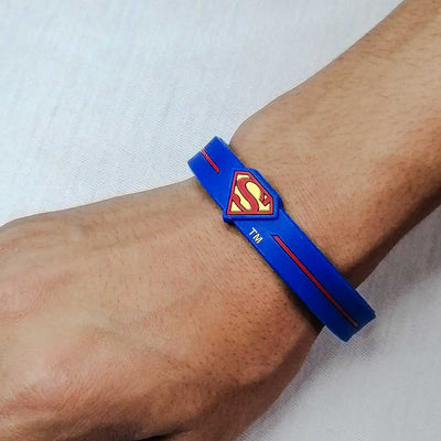 Superman logo Band Best Quality White , Black & Blue For Boys
