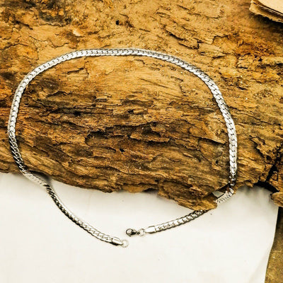 925 Sterling Silver classic Chain Necklace For Men 20 inchs.