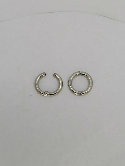 Fake Piercing Hoop Ring Non-piercing Clip On Ear Cartilage Round Hoop Earrings