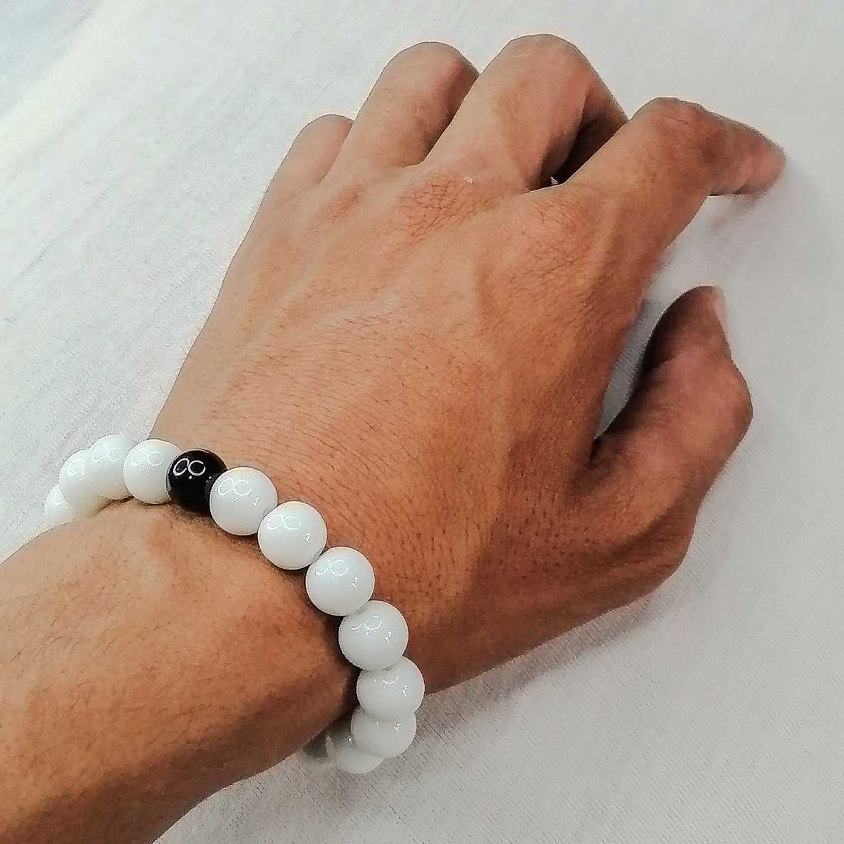 Natural Stone Couple Braslate For Boys And Girls Free Size
