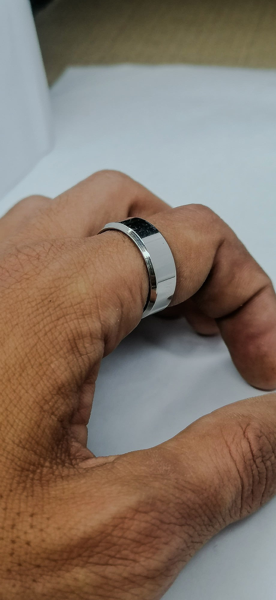 Silver Golden Stainless Steel Ring For Daily Wear