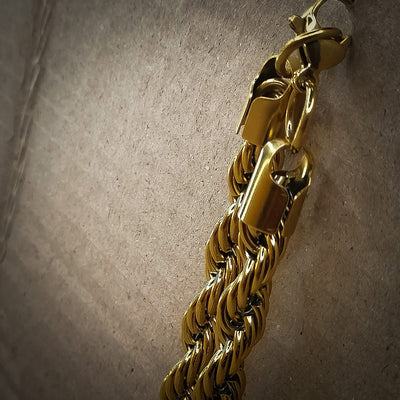 Heavy Stainless Steel Golden Rasa  Bracelet  Set For Mens Gift