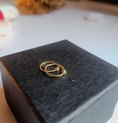 classic golden ball hoop, lightweight hoop earring, hoop nose ring women, shofiy jewelry store, versatile golden hoop, daily wear jewelry girls, gold plated ball hoop, stylish nose ring design, traditional and modern hoop, gift jewelry women