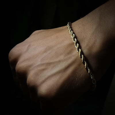 New Stylish Rope Bracelet Golden Stainless steel Rasa Chain Bracelet