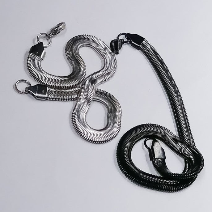 Silver Black Snake Chain Bracelet Best Quality Best For Gift