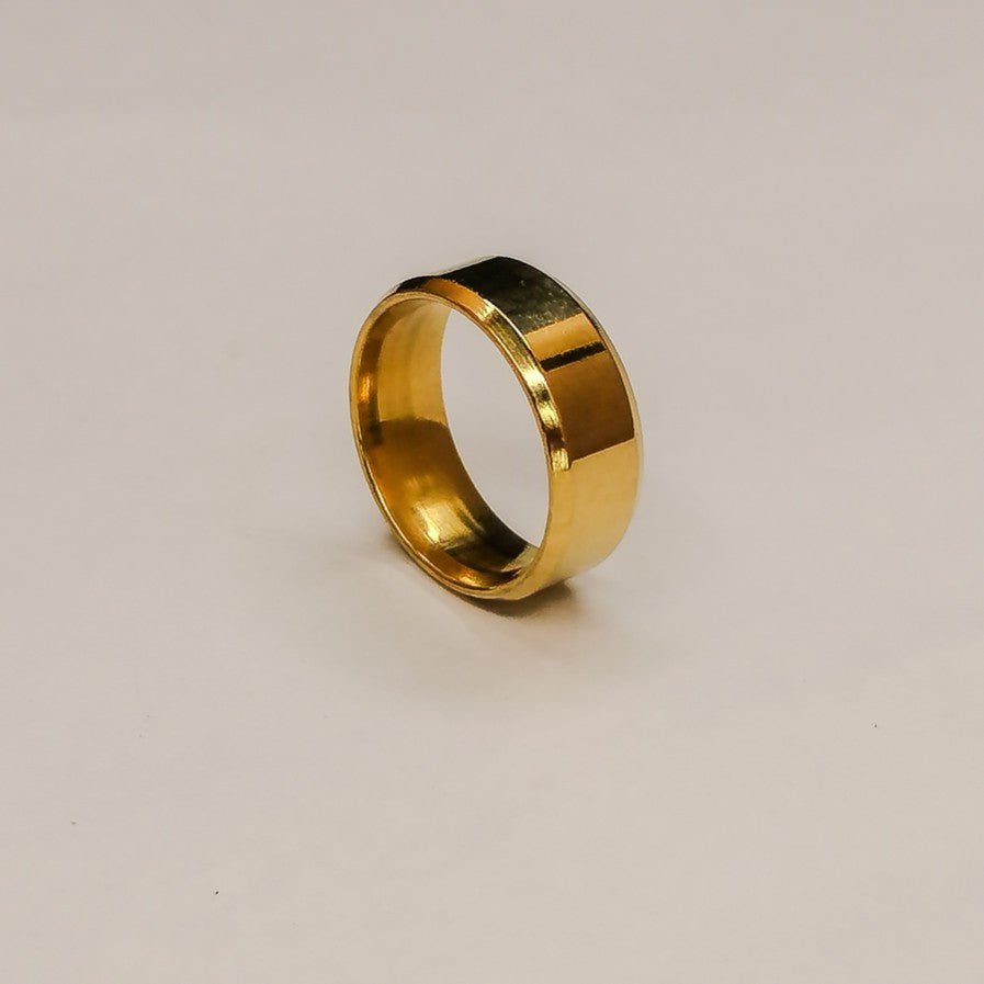 Golden Titanium Challa Ring for Boys And Girls - Stylish Gold Ring