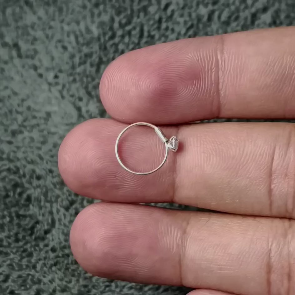 Silver Ball Hoop Nose Ring 10mm | Stylish Chandi Nose Jewelry for Women & Girls