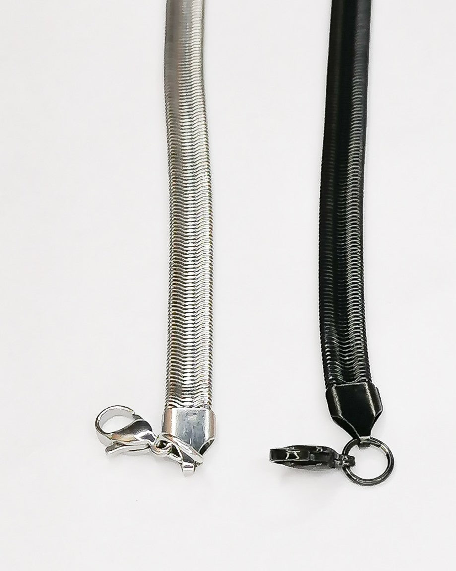 Silver Black Snake Chain Bracelet Best Quality Best For Gift