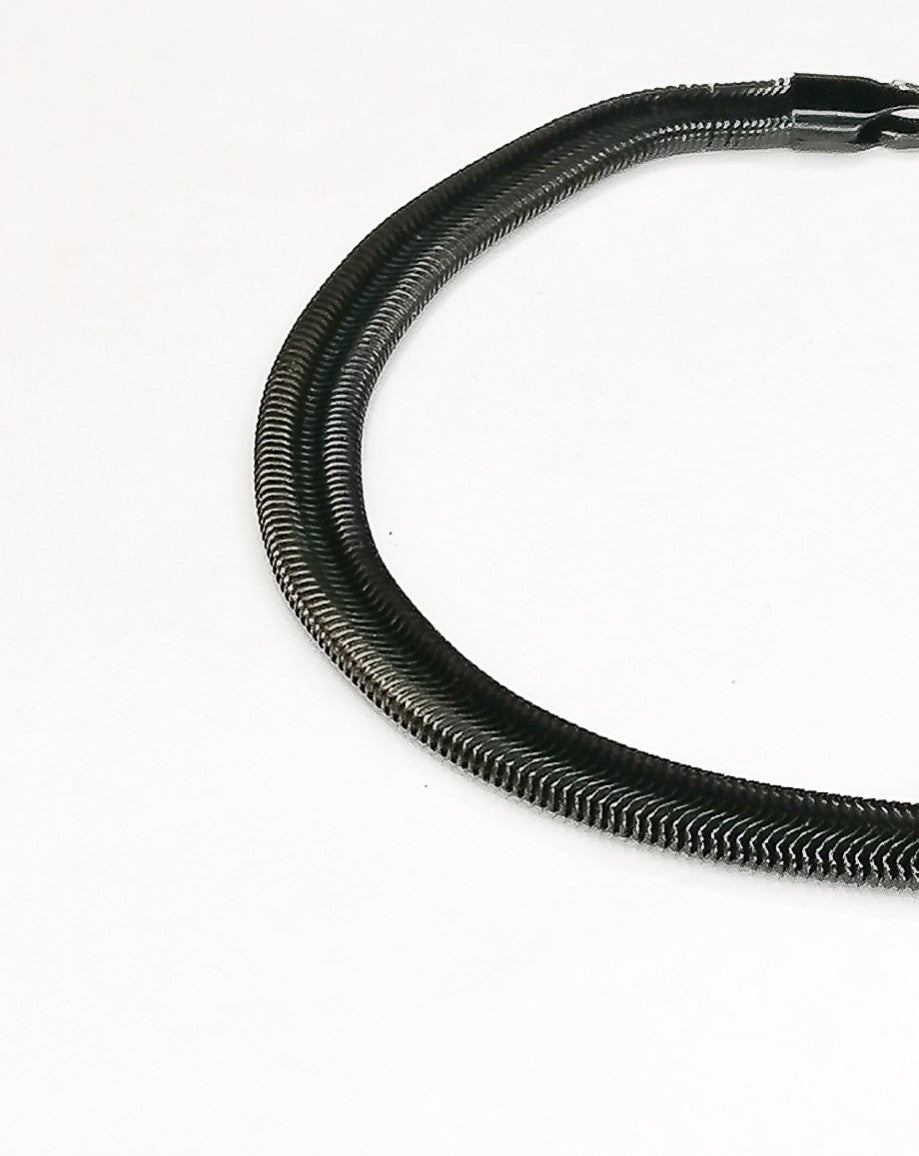 Black Thin Snake neck chain Stainless Steel For Daily Wear