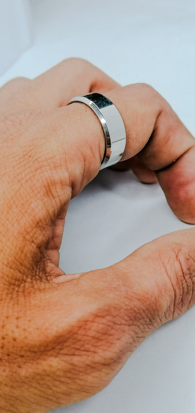 Silver Stainless Steel Ring For Daily Wear