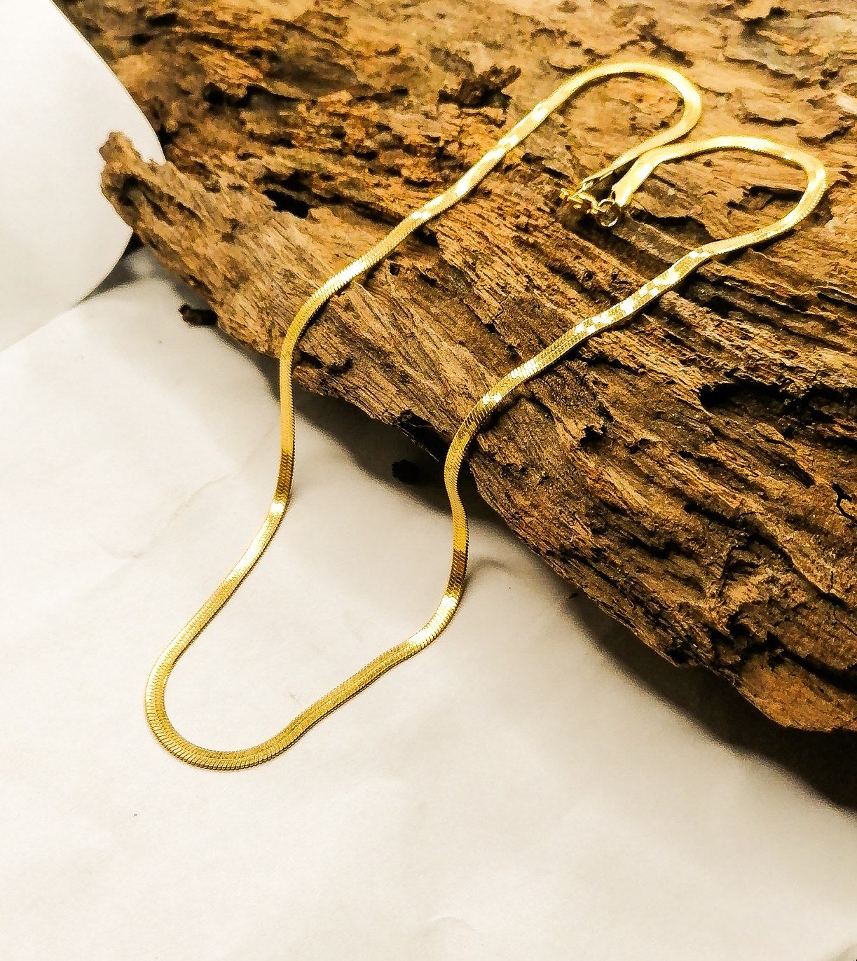 GOLDEN High Quality Snake thin neck chain Stainless Steel For girls/ Boys