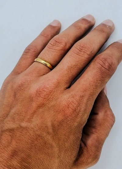 Silver Golden Stainless Steel Ring For Daily Wear