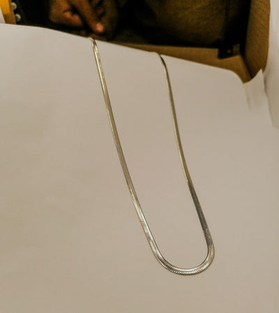 Silver Thin Snake neck chain Stainless Steel