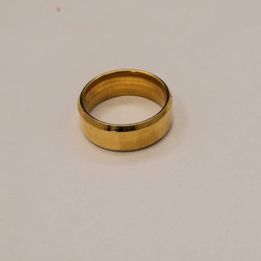 Golden Titanium Challa Ring for Boys And Girls - Stylish Gold Ring
