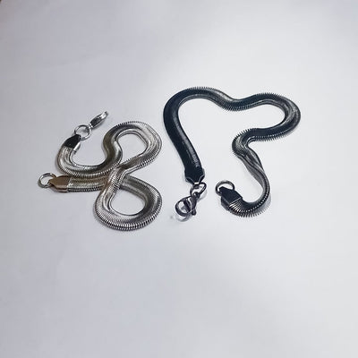 Silver Black Snake Chain Bracelet Best Quality Best For Gift