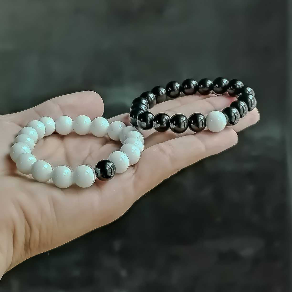 Natural Stone Couple Braslate For Boys And Girls Free Size