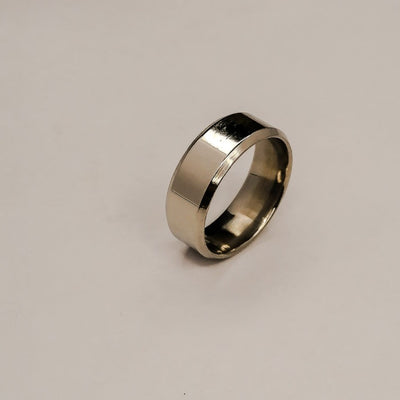 Silver Golden Stainless Steel Ring For Daily Wear