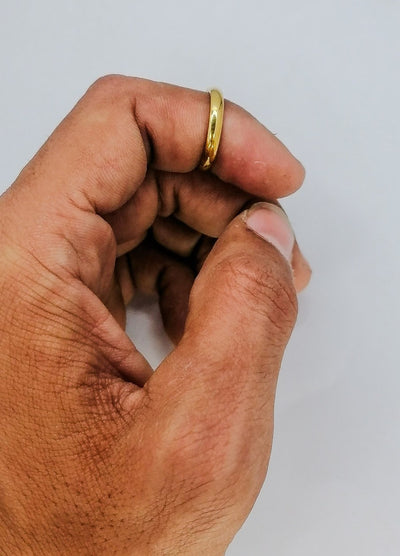 Plain Yellow Thin Golden Ring For Regular Use